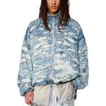 Футболка с принтом DIESEL, светло-голубая - фото 4