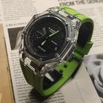 Часы Casio G-Shock Analog-Digital 2100 Series, арт. GA-2100SKE-7A, зеленый - фото 6