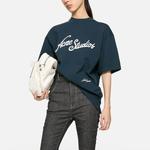 Футболка с вышитым логотипом Acne Studios, синий - фото 3