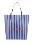 Полосатая сумка-тоут Marni, синий - фото