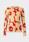 Топ Marimekko FLORAALI UNIKKO, Brown/Red/Brown - фото 5
