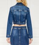 Джинсовая куртка женская Liu Jo укороченная с декором карманов, синий - фото 4