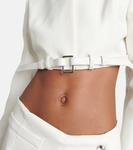 Укороченная куртка с эффектом trompe l'oeil Coperni, Optic White - фото 5