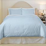 Pointehaven Solid, хлопковый сатин плотностью 500 нитей, комплект из 3 пододеяльников, синий - фото