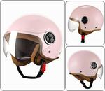 Шлем винтажный Dcoltmi-888 Motorcycle Vespa, розовый - фото 2