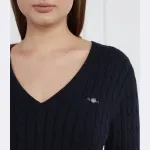 Свитер обычного кроя Gant, синий - фото 4