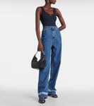 Джинсовые шлепанцы toile iconographe с кожаной отделкой Valentino Garavani, синий - фото 2