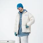 DNBH Пуховик Unisex, Light Yellow Blue Text - фото 7