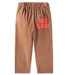 Хлопковые брюки с логотипом Bobo Choses, коричневый - фото