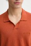 Льняное поло Emmanuel Les Deux, оранжевый - фото 5