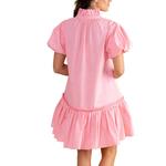 Плиссированное платье Gia в пионовом цвете S'edge, Peony - фото 2