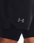 Мужские тканые шорты 2-в-1 Under Armour Vanish, черный - фото 4