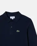 Поло из пике с длинными рукавами для мальчика Lacoste, синий - фото 6