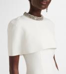 Коктейльное платье из крепа с декором Roland Mouret, белый - фото 4