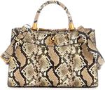 GUESS женская сумка Nell Convertible Crossbody Flap, Natural Python - фото