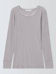 Рибленый термобелье из шелка с длинными рукавами John Lewis, Grey - фото 3