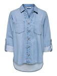 Рубашка ONLY, светло-синий деним - фото