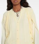 Многослойное платье миди Acne Studios, Pale Yellow - фото 4