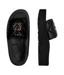 Тапочки кожаные Love Moschino, черный - фото 4