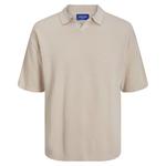 Поло Jack & Jones Linen Knit, бежевый - фото