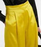 Широкие шелковые брюки elegante fiesta Max Mara, желтый - фото 4
