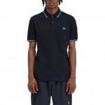 FRED PERRY Поло мужское black/blue - фото 4