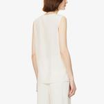 Шелковый топ без рукавов Bley Joseph, слоновая кость - фото 4