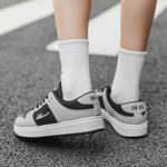 Легкие скейтерские кеды Warrior для увеличения роста унисекс серо-черные - фото 6