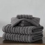 Набор полотенец в рубчик London Fog, 6 шт. Zero Twist, черный - фото 2