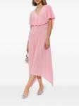 Платье миди с драпировкой от Stella McCartney, розовый - фото 5