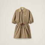 Платье из технической ткани Miu Miu, серый - фото