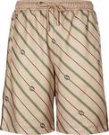 Шорты Gucci Twill GG Stripe Shorts Beige/Brown, бежевый - фото 2
