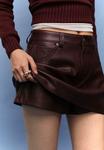 Юбка Stradivarius Mini skirt, Bordeaux - фото 3