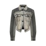 Feng Chen Wang Джинсовая куртка с нашивкой-логотипом, Black - фото