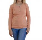 Каммила лонгслив хенли топ в лососевом Threaded Pear, Salmon - фото