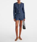 Хлопковые твидовые шорты Frame, Indigo - фото 2