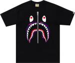 Футболка BAPE Color Camo Shark Tee 'Black/Purple', черный - фото