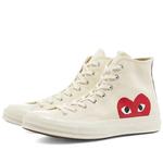 Кеды Comme des Garcons Play Converse Chuck Taylor 1970S Hi, бежевый - фото