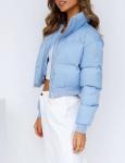Куртка Gihuo Women's Cropped Puffer, голубой - фото 3