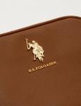 Сумка через плечо на молнии U.S. Polo Assn., коричневый - фото 3