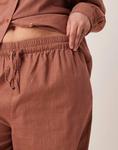 Льняные брюки-клеш Curve цвета мокко Asos Design - фото 3