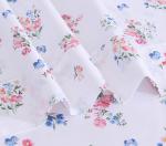 Комплект постельного белья Ruvanti, 3 предмета, 168х244/100х191/51х76 см, белый/цветы - фото 4