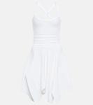 Мини-платье в рубчик ALAÏA, черный - фото