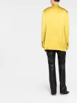 Атласный двубортный блейзер TOM FORD, желтый - фото 4