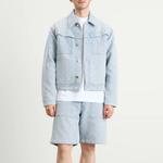 Джинсовая куртка с монограммой Casablanca, индиго - фото 2