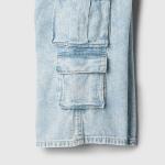 Джинсовые брюки-карго с завязками на шнурке Gap, синий - фото 3