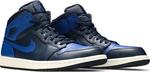 Кроссовки Air Jordan 1 Retro Mid Obsidian Royal, синий - фото 8