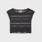 Кроп-топ Lisa for Kith Women Cesca Logo Lace, черный - фото