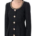 Женское черное платье с длинными рукавами Self-portrait - фото 6