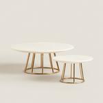 Подсвечник Zara Home Marble And Metal Tealight, белый/кремовый - фото